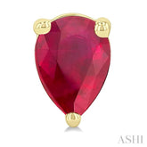5X3 MM Pear Shape Ruby Precious Stud Earrings in 14K Yellow Gold